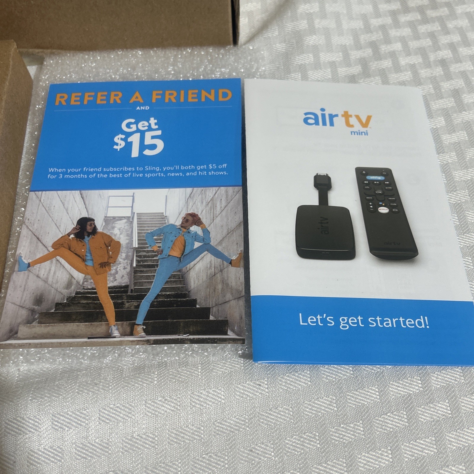 SLING AIR TV MINI DONGLE MULTI FUNCTION BLUETOOTH REMOTE NEW OPEN BOX