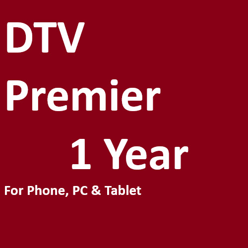DTV Premier TV – Watch Direct on Phone PC Tablet – 1 Year