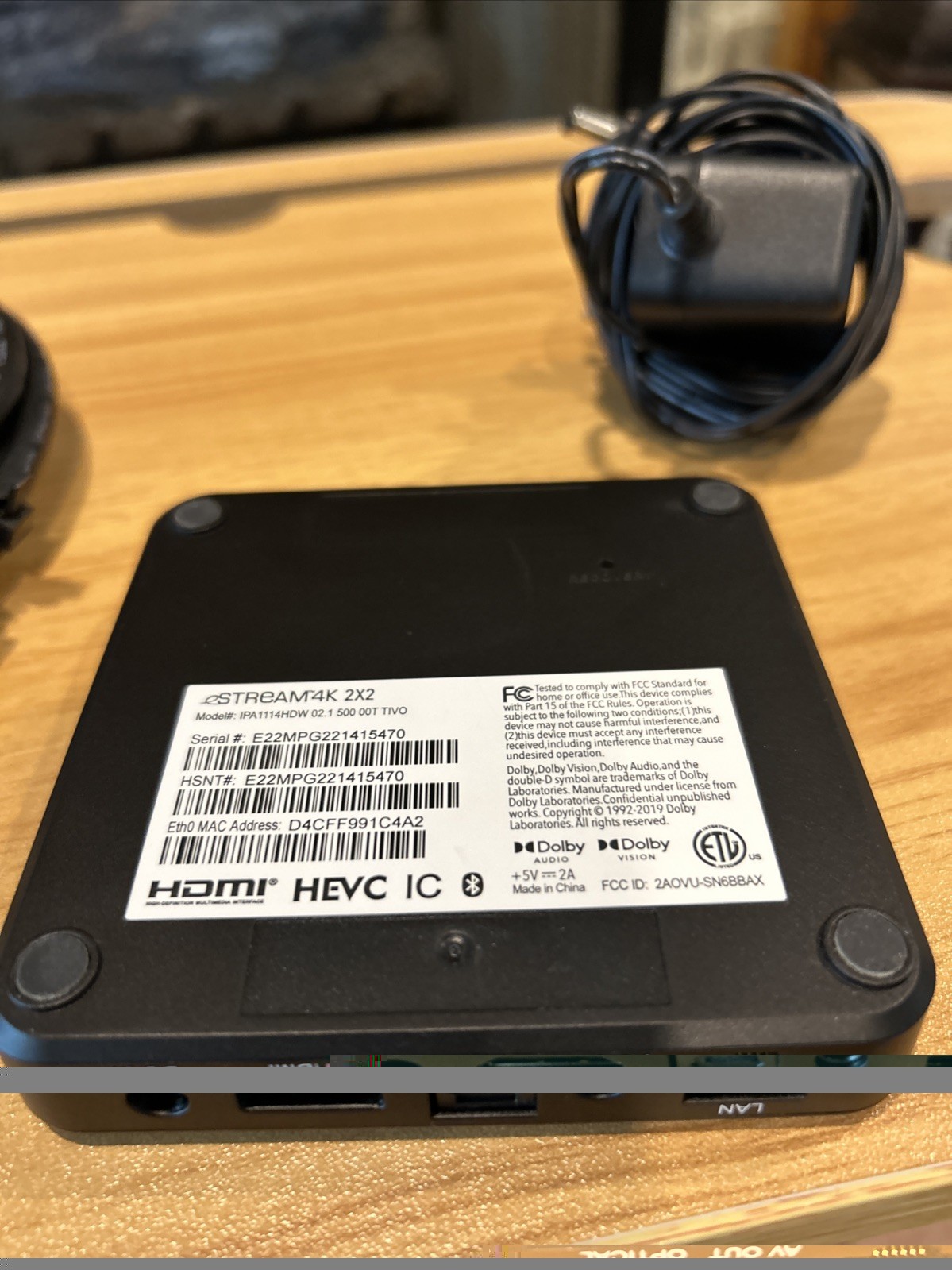 eStream 4K 2X2 Android Media Streaming Box Model IPA1114HDW No remote ￼