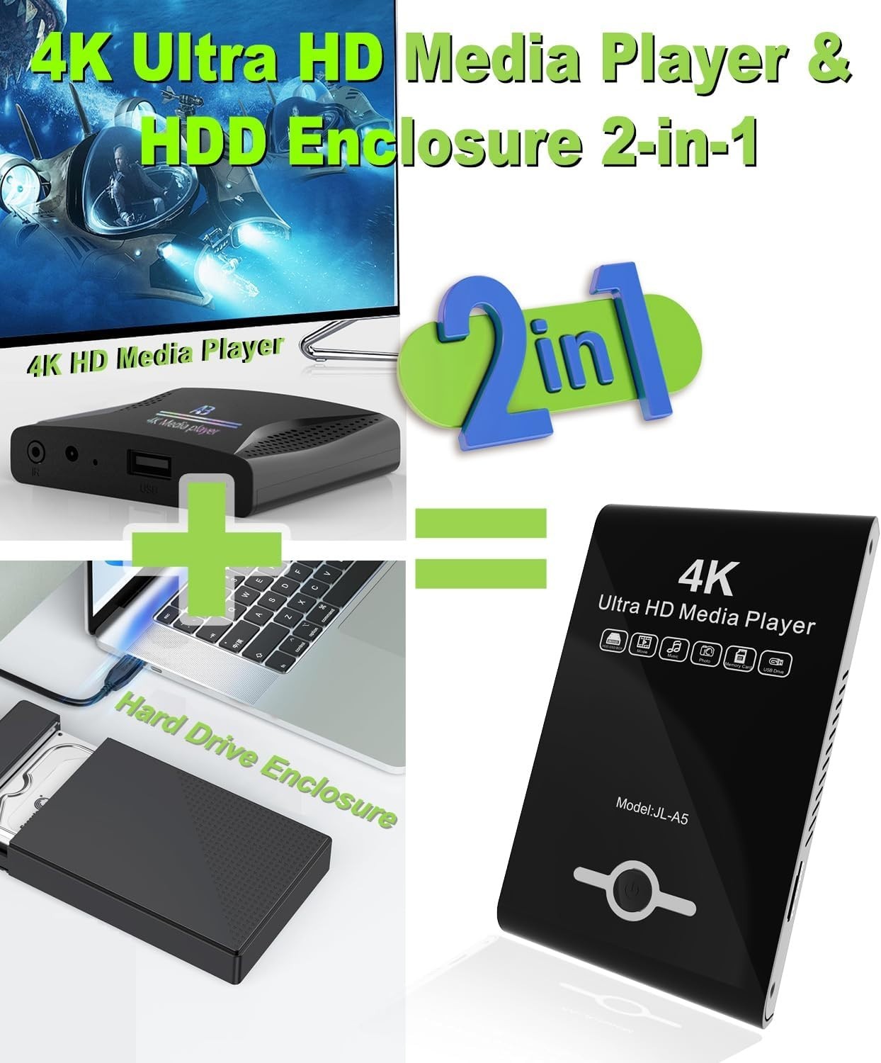 Innovative 4K Media Player + HDD Enclosure