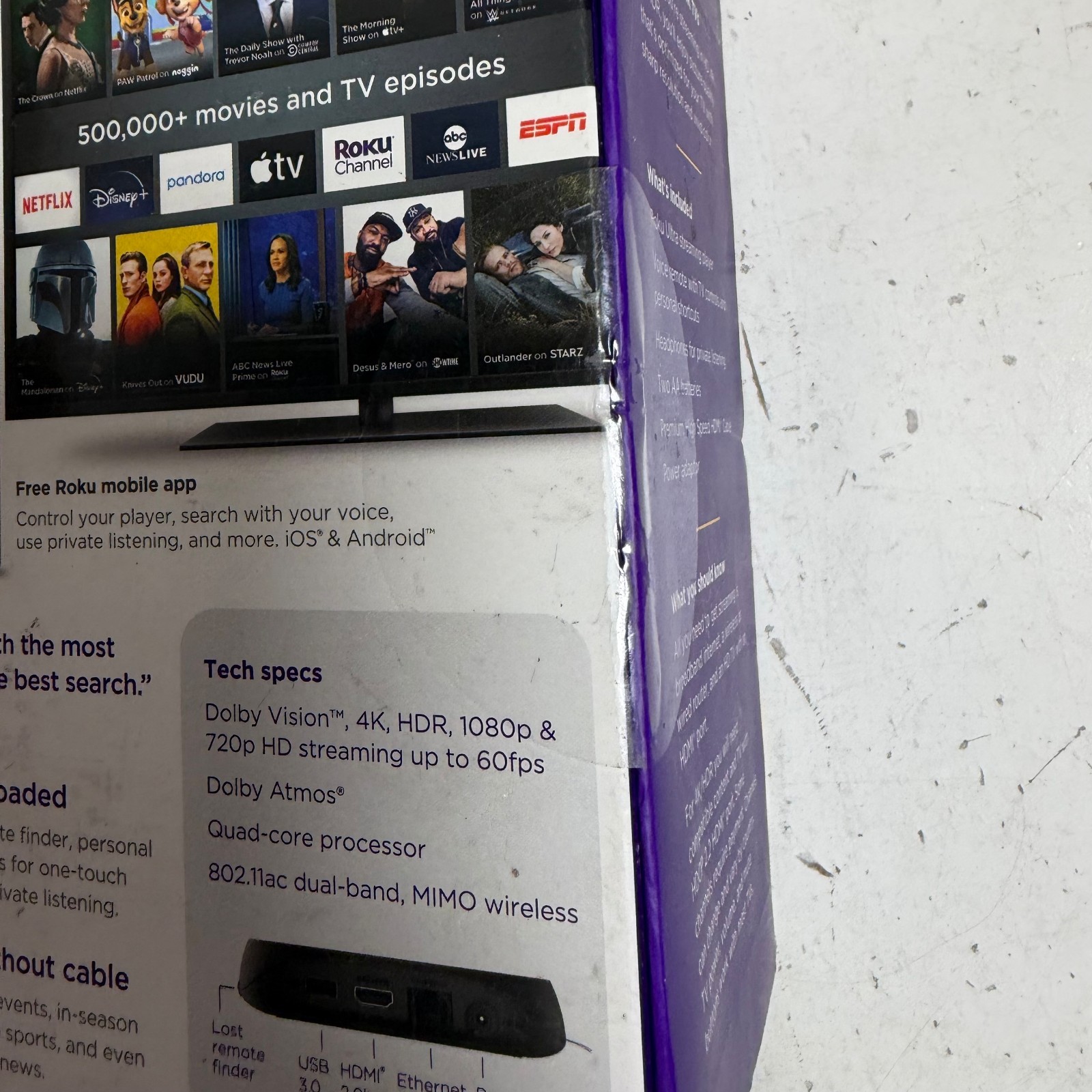 Roku Ultra 4800R Wireless Bluetooth HDMI Dual-Band Wi-Fi 4K HDR Streaming Player