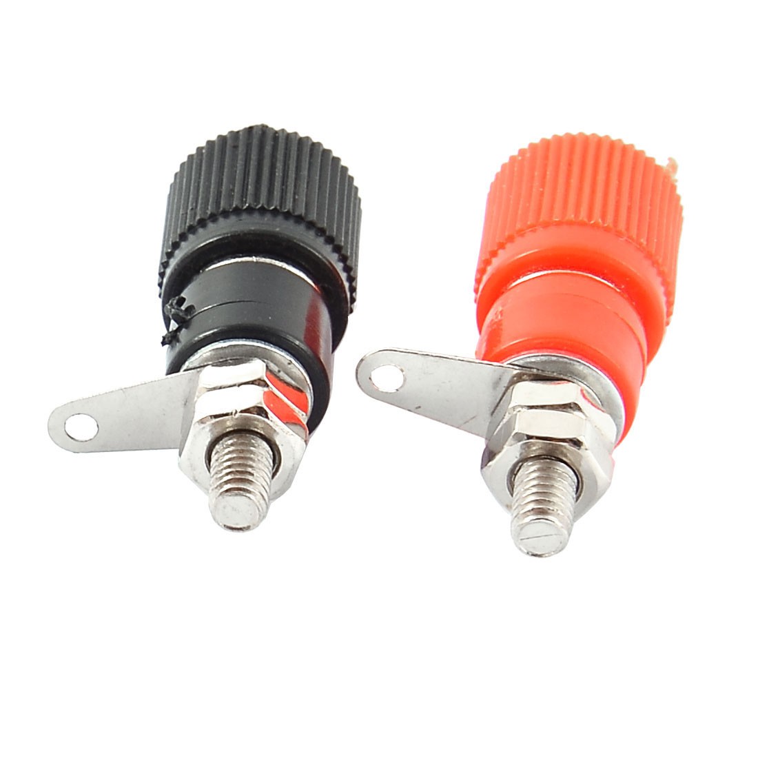 20pcs Black Red Metal Body Speaker Amplifier 4mm Banana Jack Binding Post