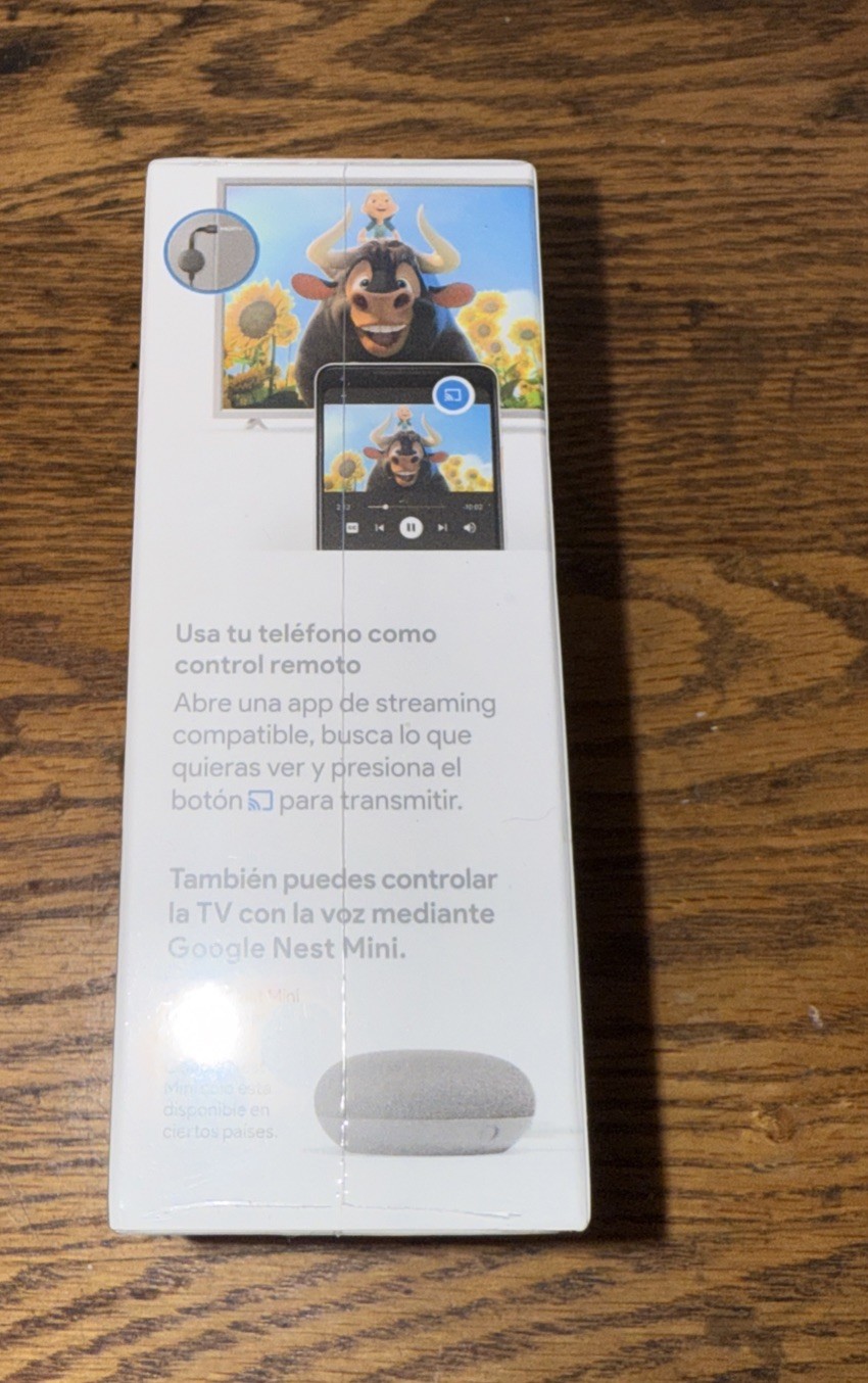 Google Chromecast GA00439 3rd Gen Media Streamer SPANISH LATAM, Charcoal