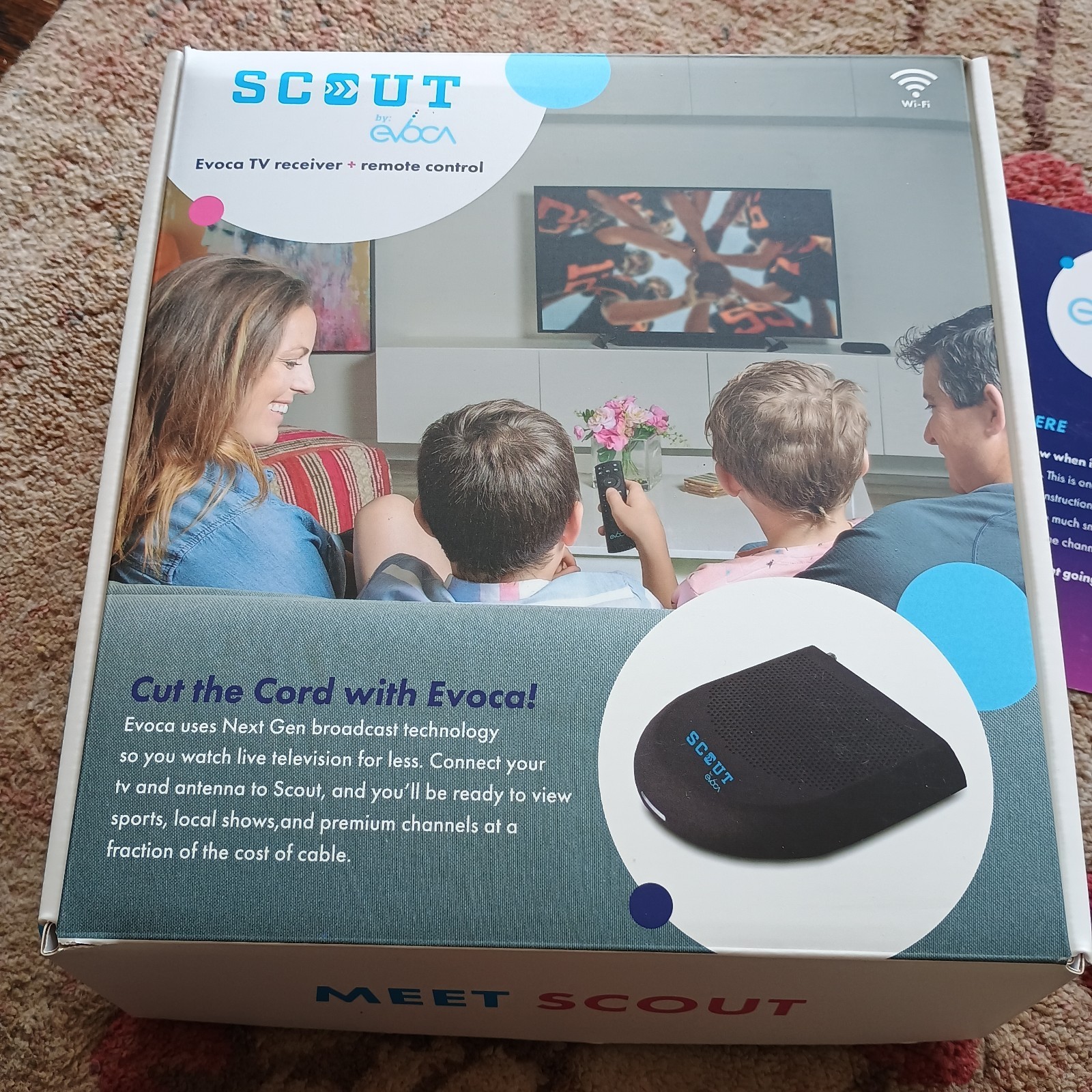 Scout by Evoca TV Receiver Box w/ Remote Power & HDMI & Manual in Box
