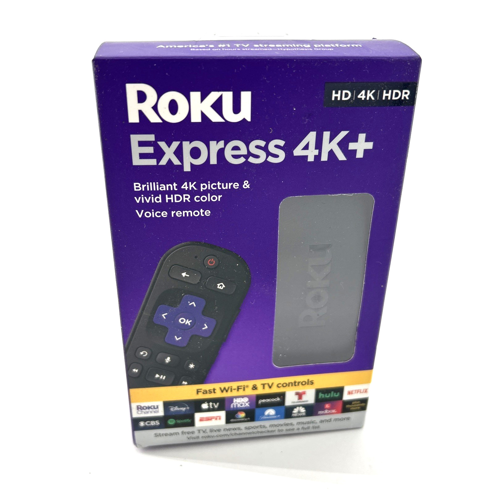 Roku Express 4K+ -HD/4K/HDR- Voice Remote & Streaming Dongle New & Sealed