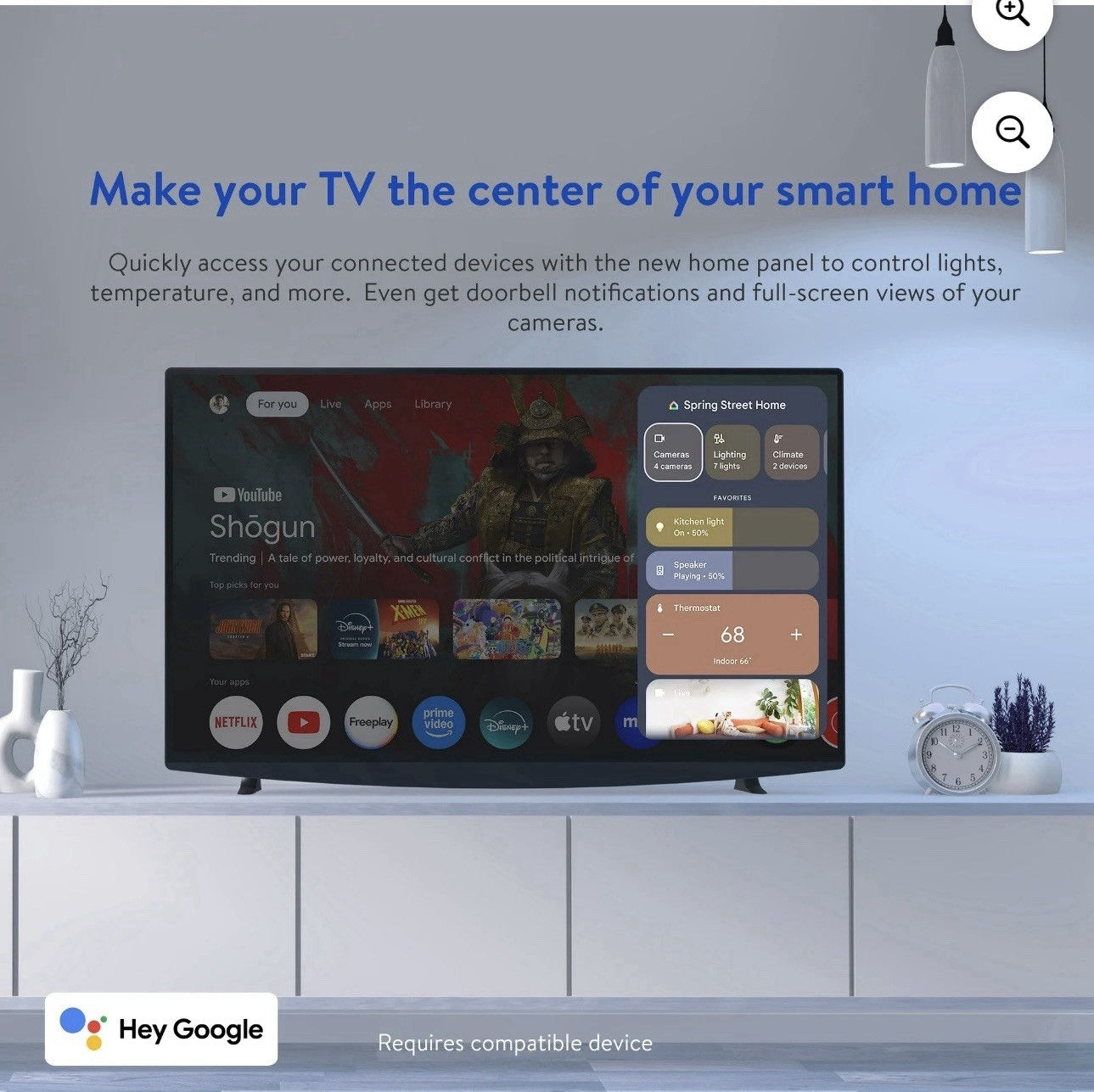 onn 4K Streaming Device, Google TV – Fast Streaming, Ultra HD, 8GB Storage, 2GB