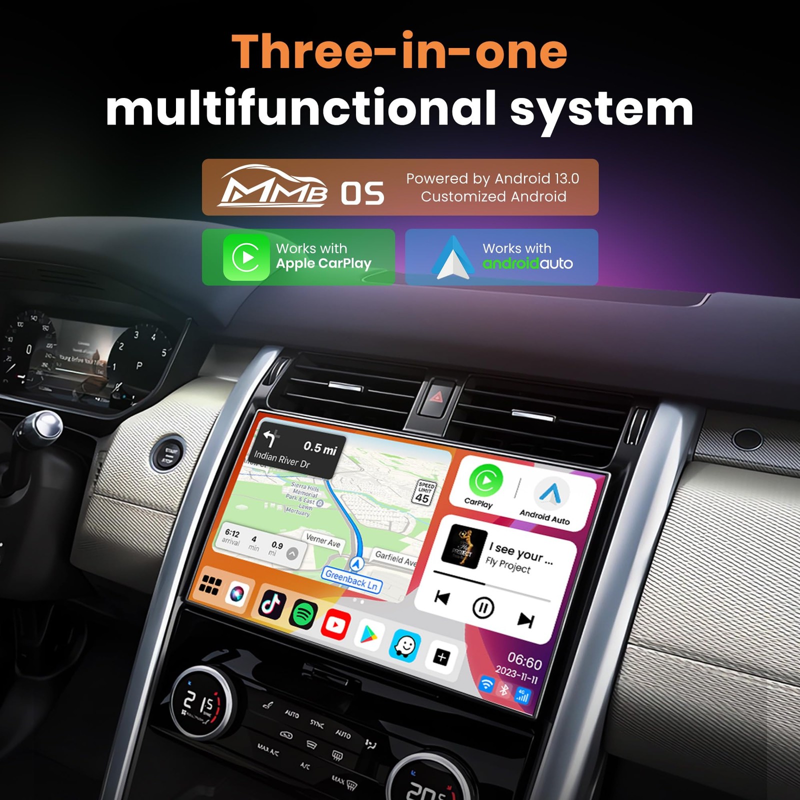 MMB MAX 5.0 CarPlay Box 2026 Android 13.0 Multimedia Video Ai Box, QCM 6225 8…