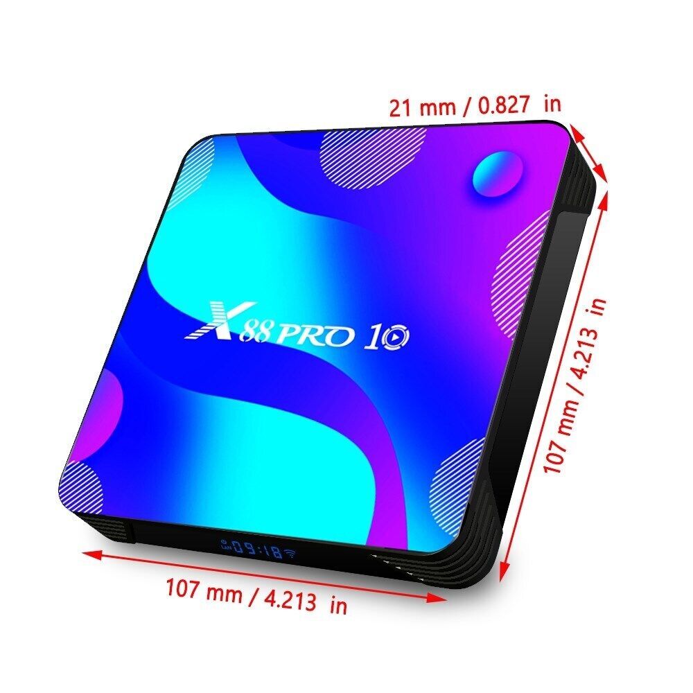 X88 Pro 10 Android Tv Box 11.0 Smart Tv Box Rk3318 2Gb 16Gb Support Wifi T7