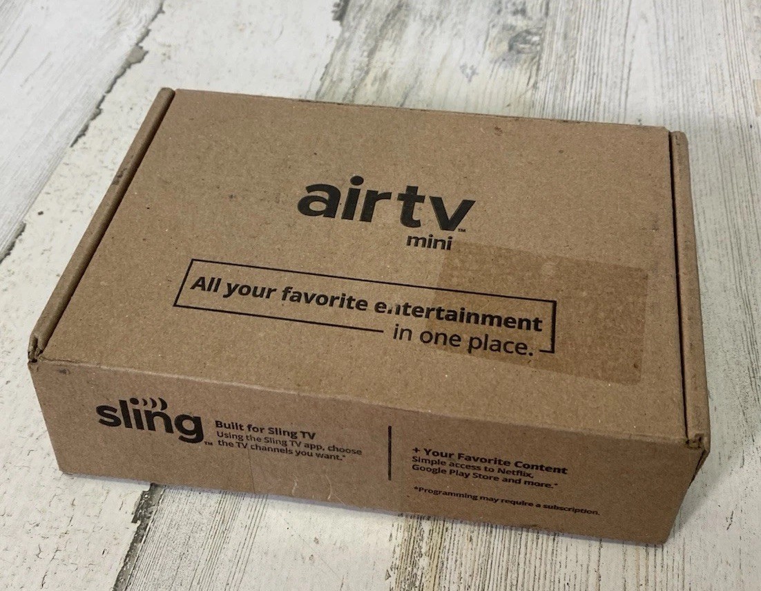 Sling Air TV Mini Dongle Remote Wire And Plug Open Box