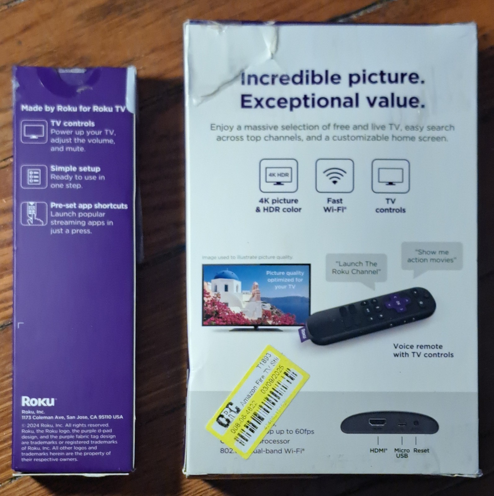 Roku Express HD 4K+ HDT Media Player Streamer w/2 Remotes & 3ft HDMI Cable