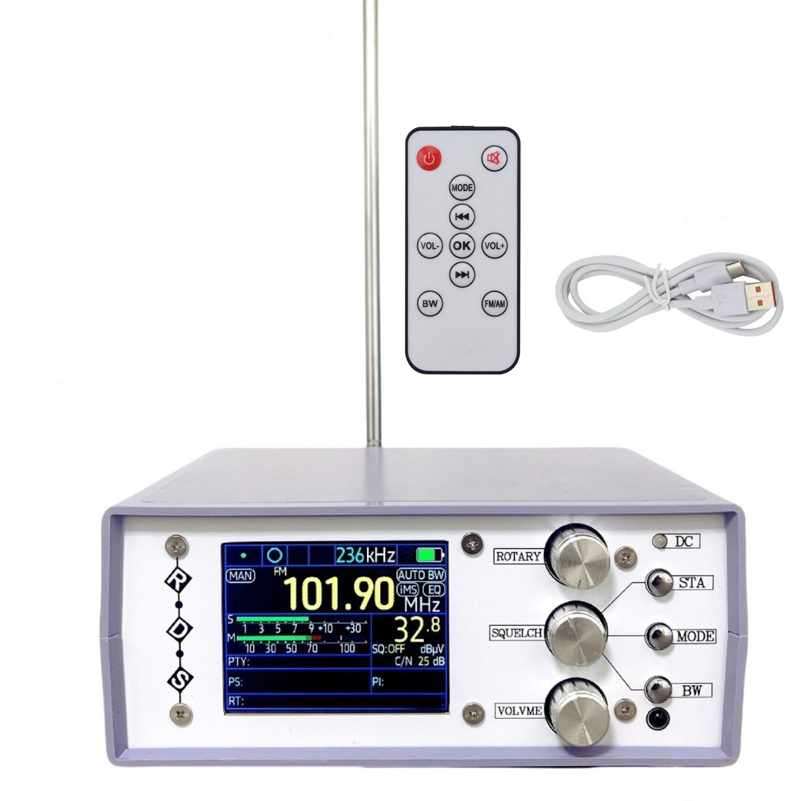 1Pc TEF6686 Home Full Band Radio with 2 Speaker Srereo DSP RDS AM FM SW Digital