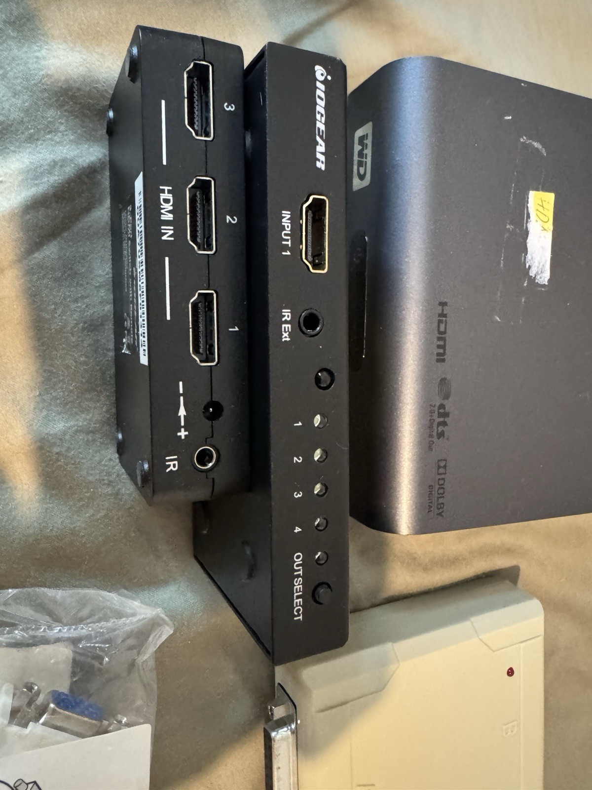 Mixed AV Electronic Lot – Digital WD TV Live IOgear HDMI Switch VGA VA Gear