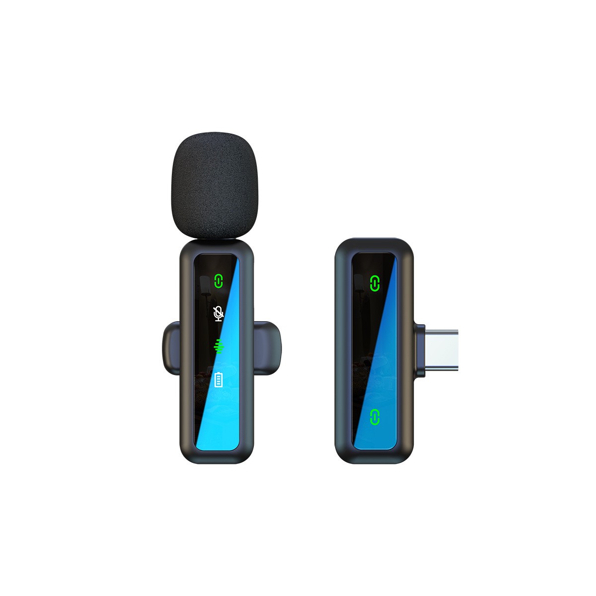Wireless Lapel Microphone for Outdoor Computer Live Streaming Noise Reduction Un