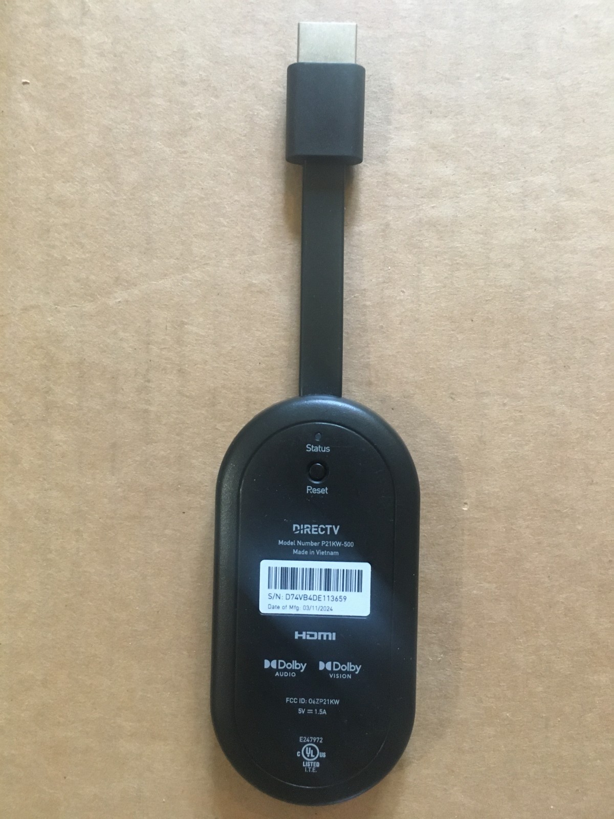 DIRECTV Gemini Air Streaming Device 4K Model P21KW-500