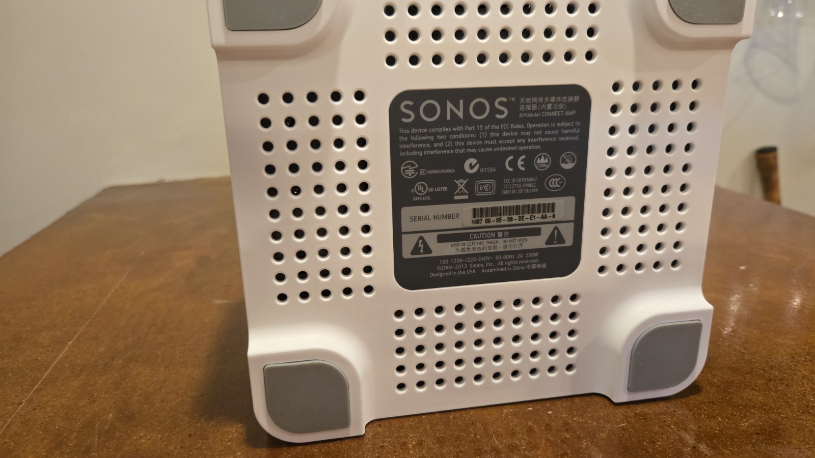 Sonos Connect :Amp Digital Media Streamer – White/Gray