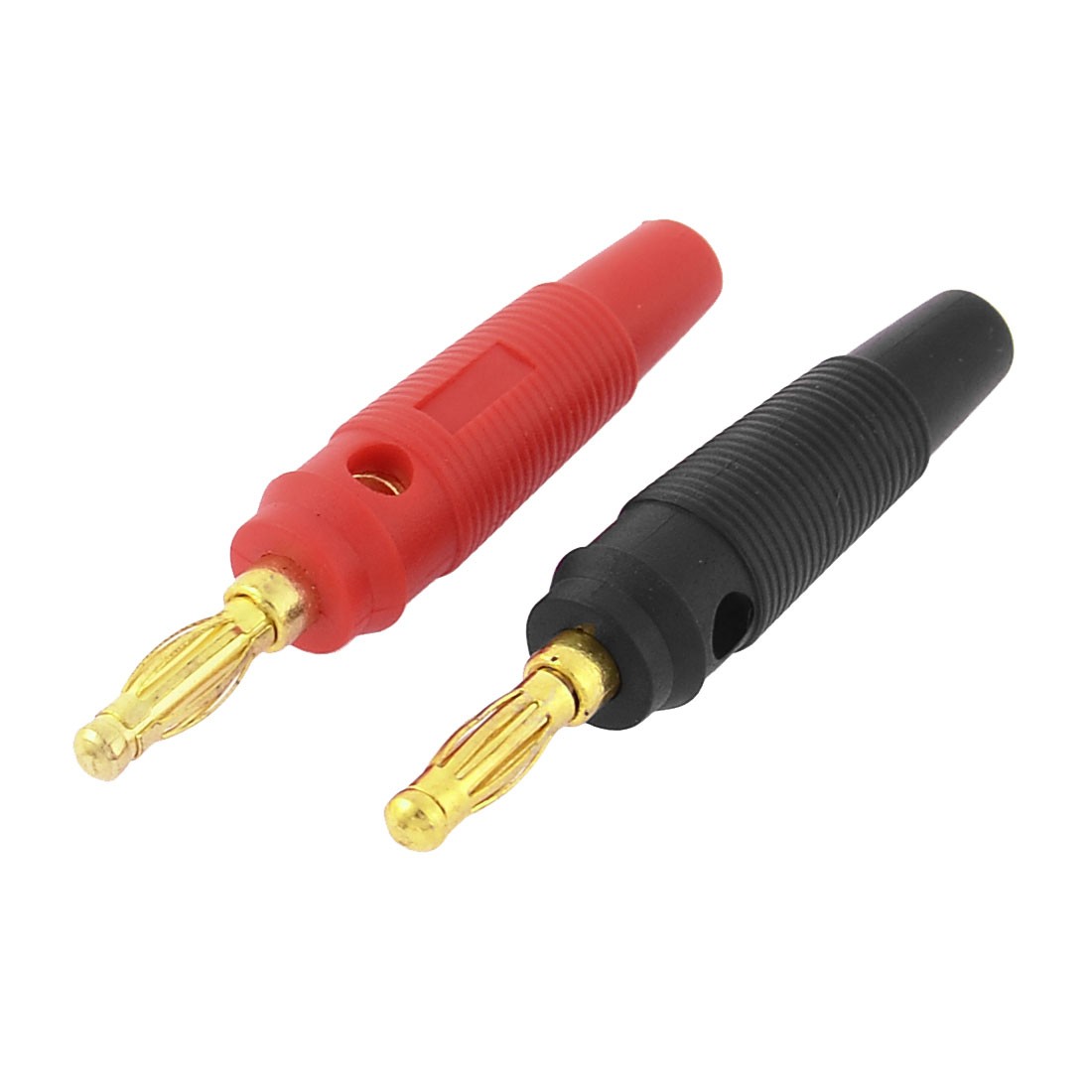 6pcs Red Black Insulated Jacket Audio Speaker Wire Banana Connector Adapter