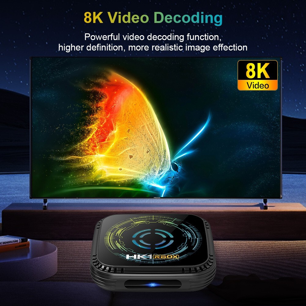 HK1 RBOX H8X H728 Android 14.0 TV box Octa Core 8K HDR10 1000M LAN Wifi6 Player