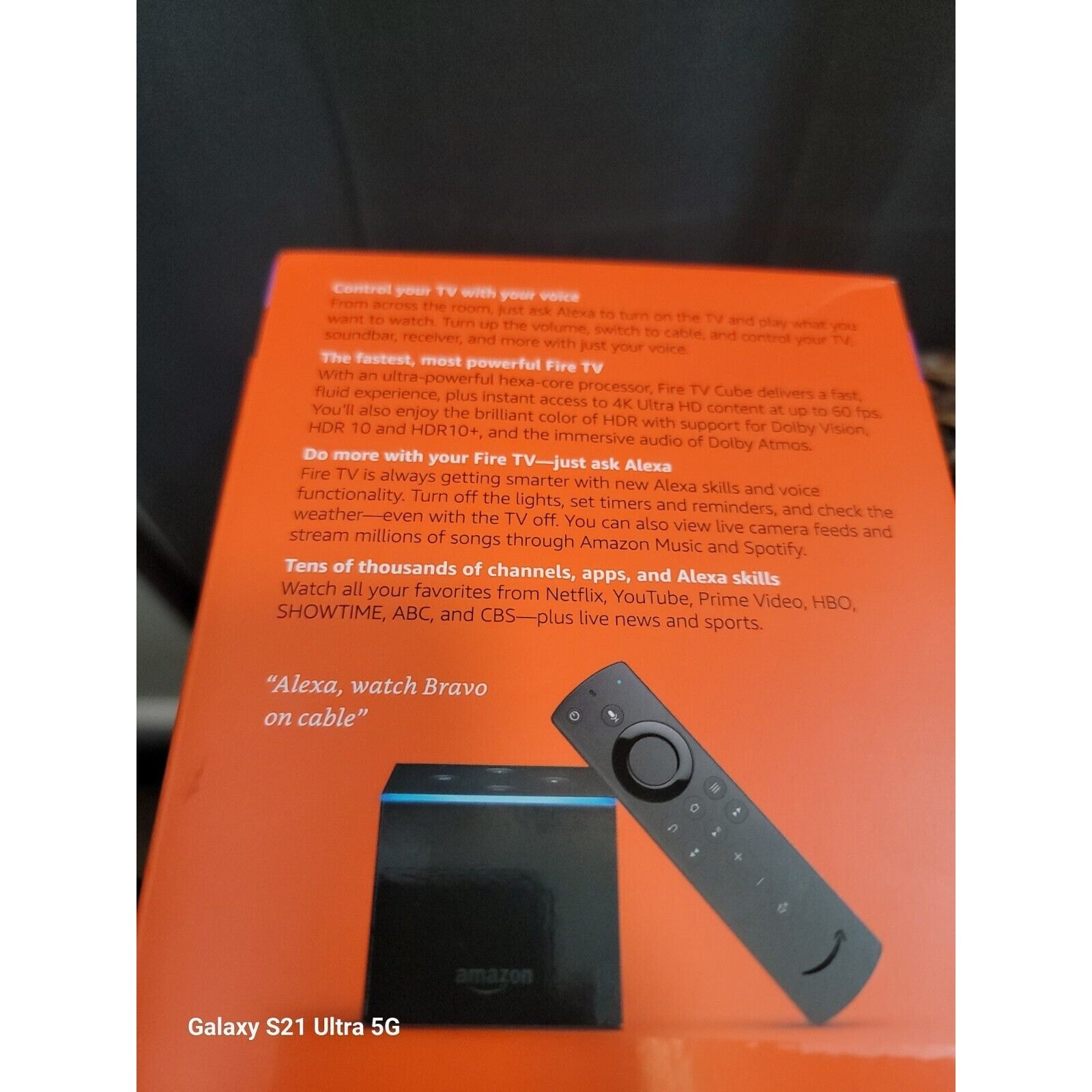 Amazon Fire TV Cube Hands-Free Streaming Device Alexa 4K Ultra HD 2nd Gen NewBox