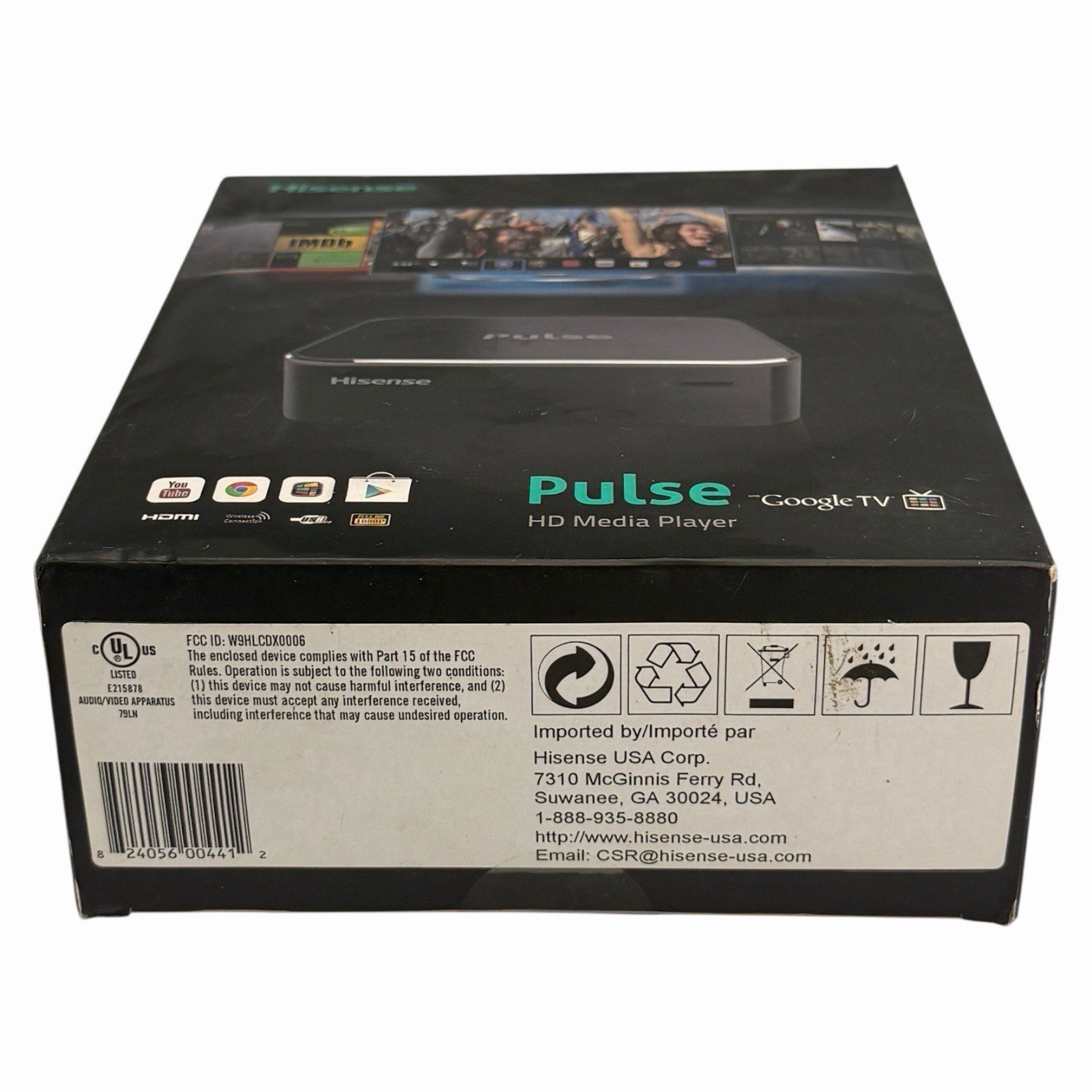 Hisense Pulse with Google TV HD Media Player Brand New In Open Box
