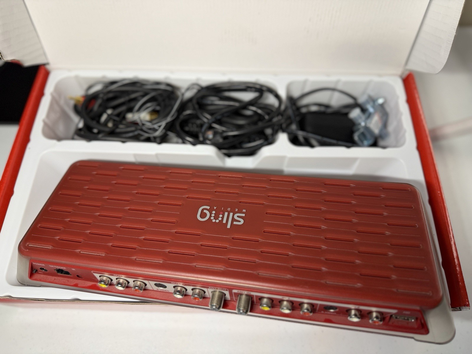 Sling Media Slingbox Pro HD Ready Media Streamer Red Multiple Inputs Ethernet