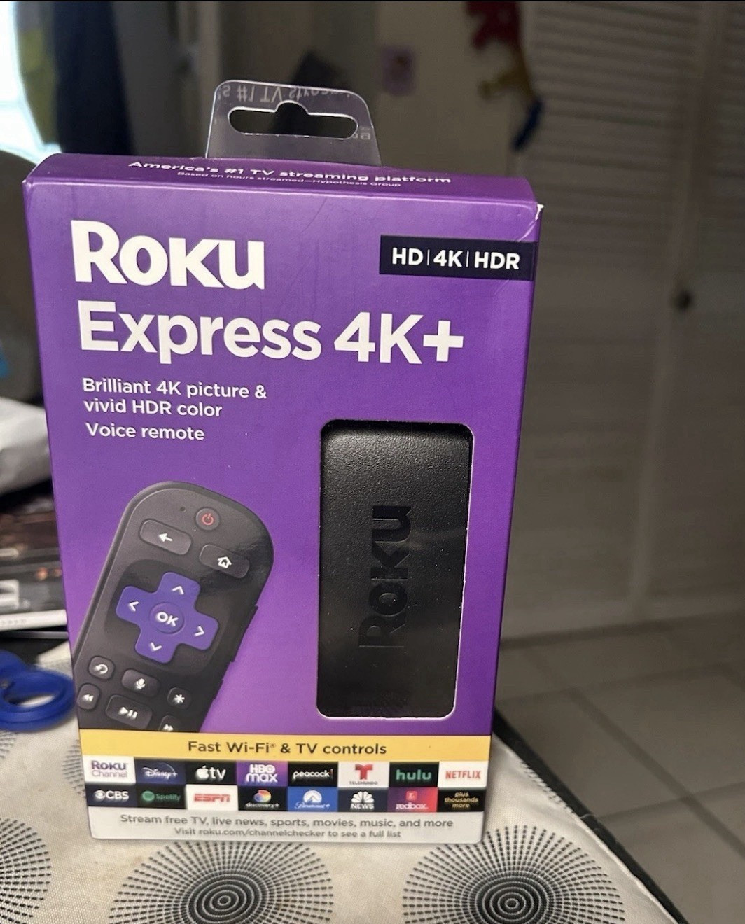 Roku Express 4K+ Streaming Player 4K HDR Wi-Fi Voice Control Black