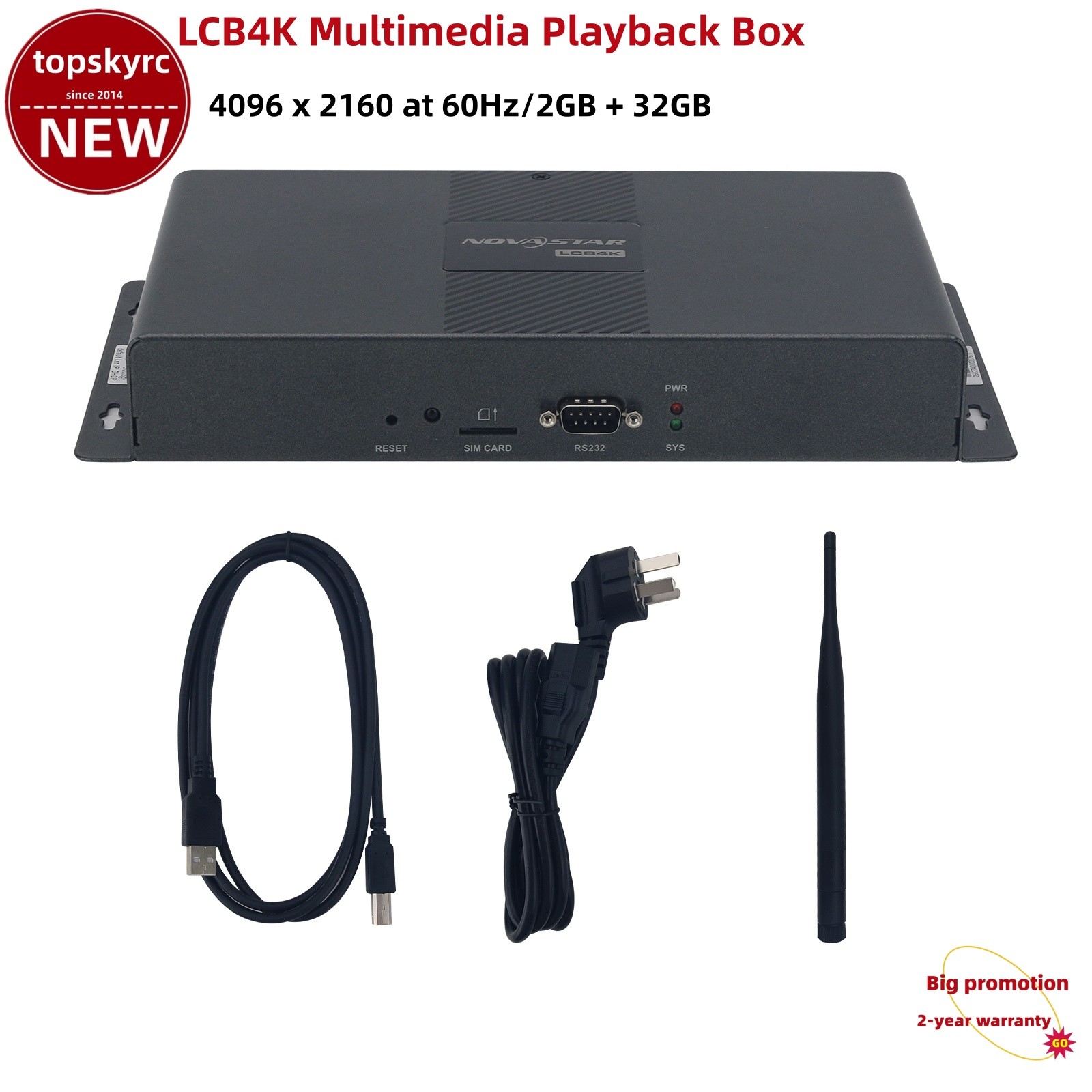 LCB4K Multimedia Playback Box 4096×2160 HDMI 2.0 Dual Mode Output Player 1000MB