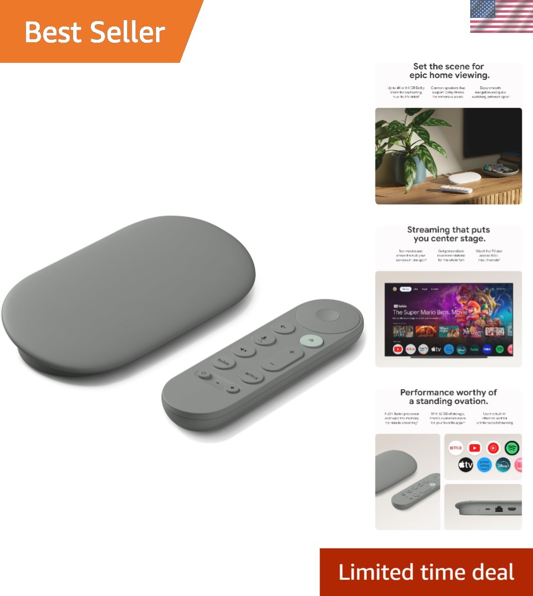 4K TV Streamer with Voice Search Remote – Elevate Your Entertainment Experience