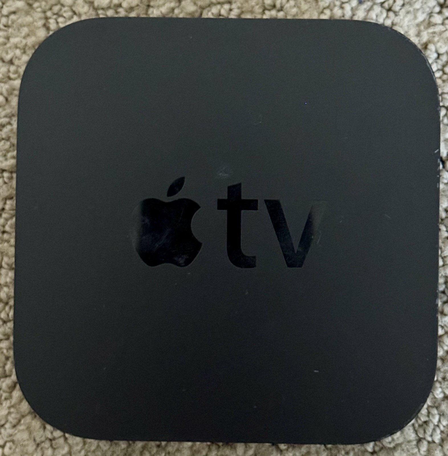Apple TV Black MODEL A1469 with power cable.