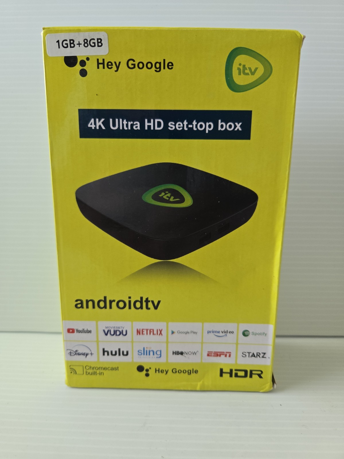 ITV Hey Google 4K Ultra HD 1GB + 8GB Set-top Box Android Tv / itv – NEW