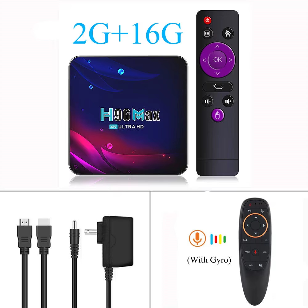 H96 MAX Rockchip RK3318 Smart TV Box Android 11 4G 64GB Support AV1 Wifi BT TVBO