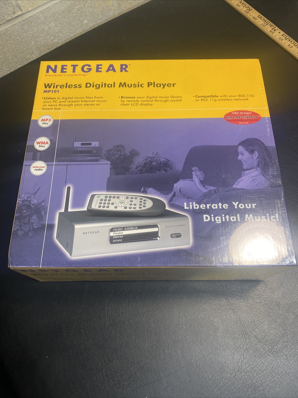 NETGEAR WIRELESS DIGITAL MUSIC PLAYER MODEL MP101 NEW NEVER USED