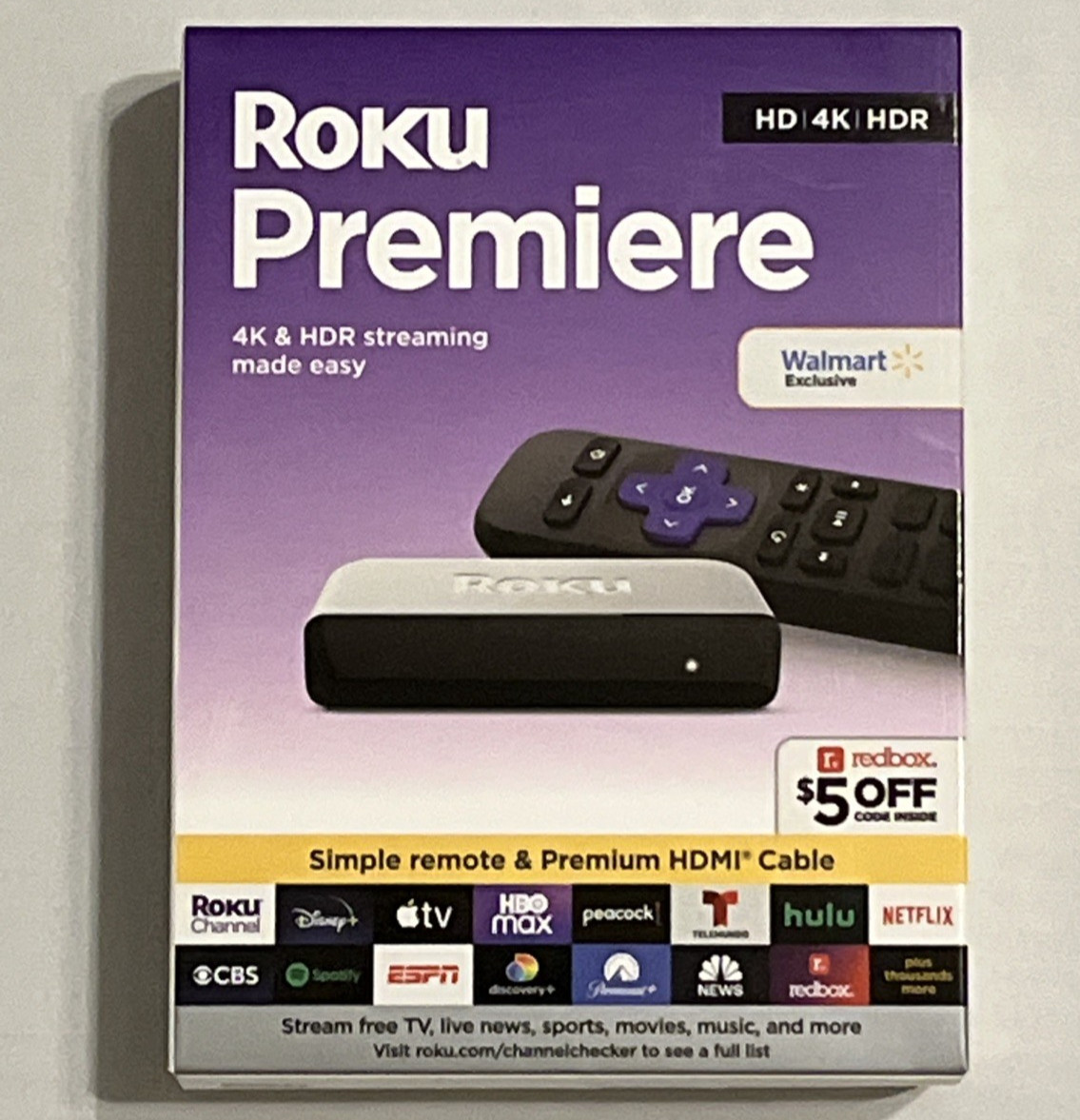 Brand NEW Roku Premiere Media Streamer 3920R (Black)