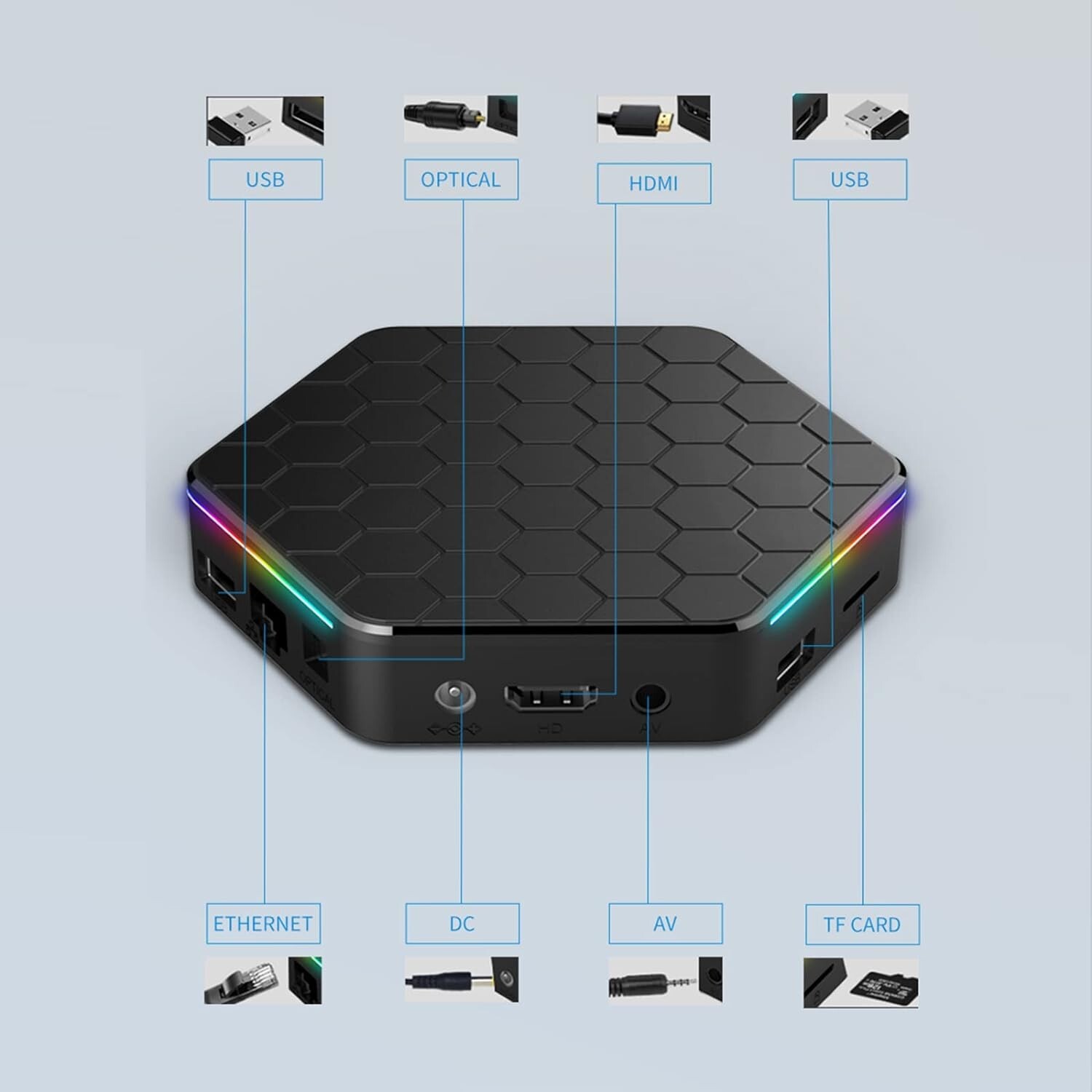 T95Z Plus Android 12 TV Box RAM 4GB ROM 32GBSmart HD Media Player WIFI Bluetooth