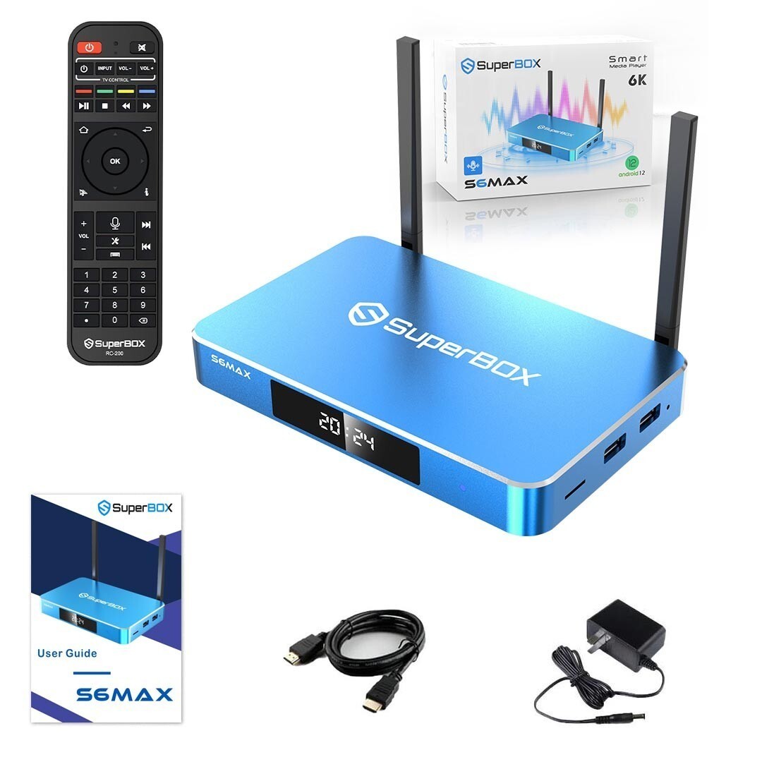 SuperBox S6 Max 2026 – Ultimate Live Sports & Movies – No Subscription TV Box