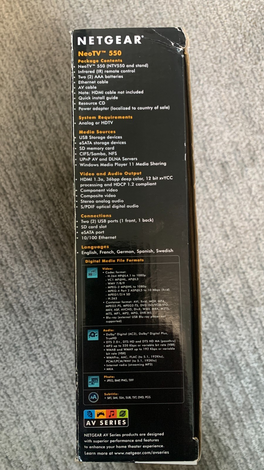 Netgear NeoTV 550