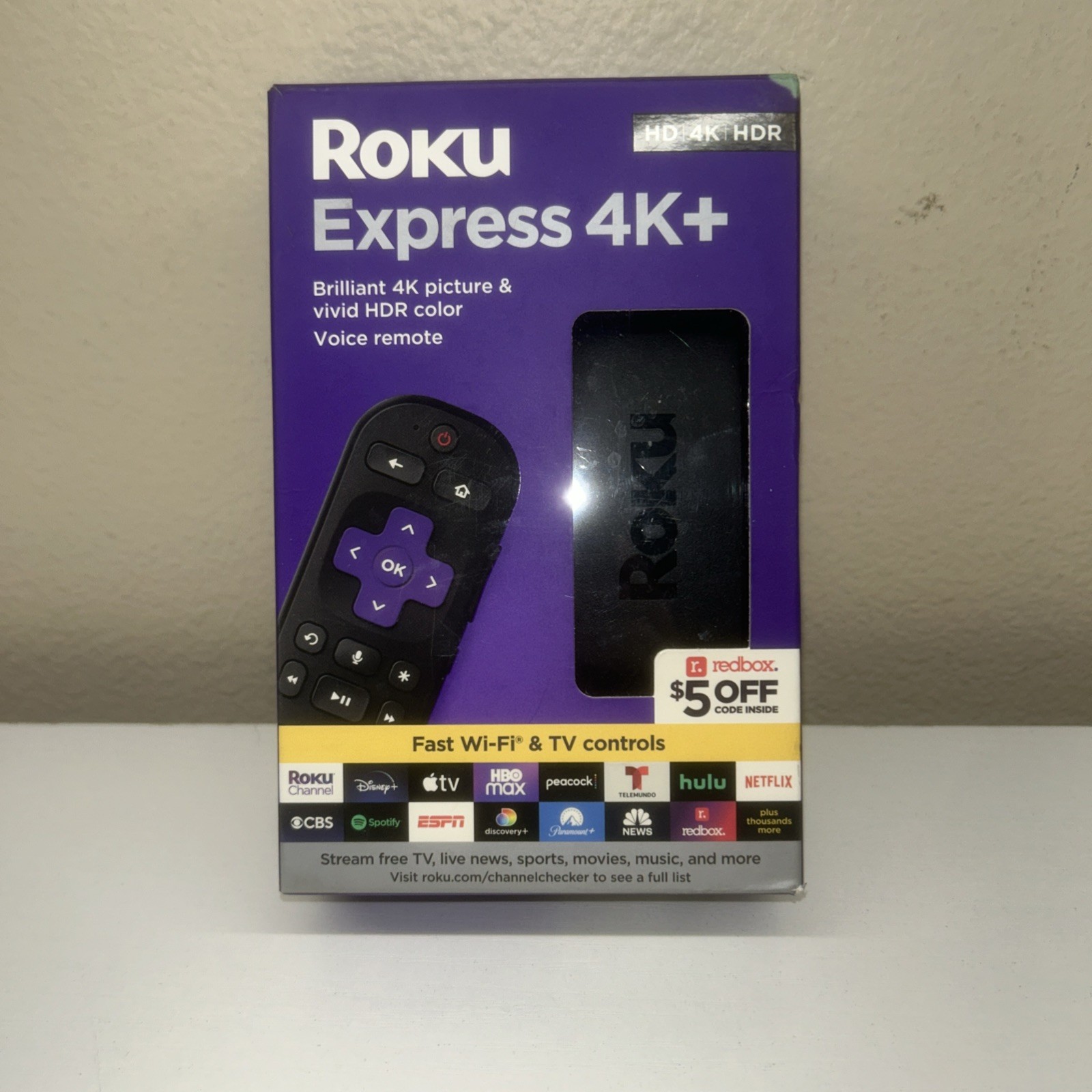 Roku Express 4K+ 3941R2 HDR Media Streamer Player Voice Remote OPEN BOX “READ”