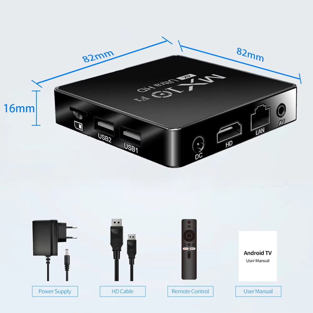 Smart TV Box Android 13 F1 Allwinner H313 Mali-G31 TV Box Android Support Voice