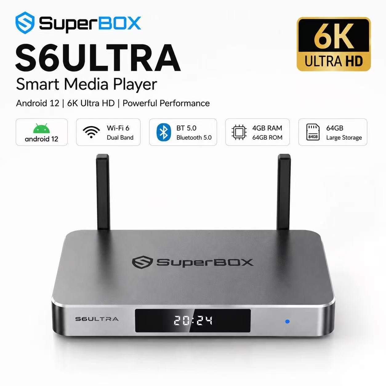 SuperBox S6 Ultra TV BOX Authorized Dealer SameDay Shipment Message MeSend Gift