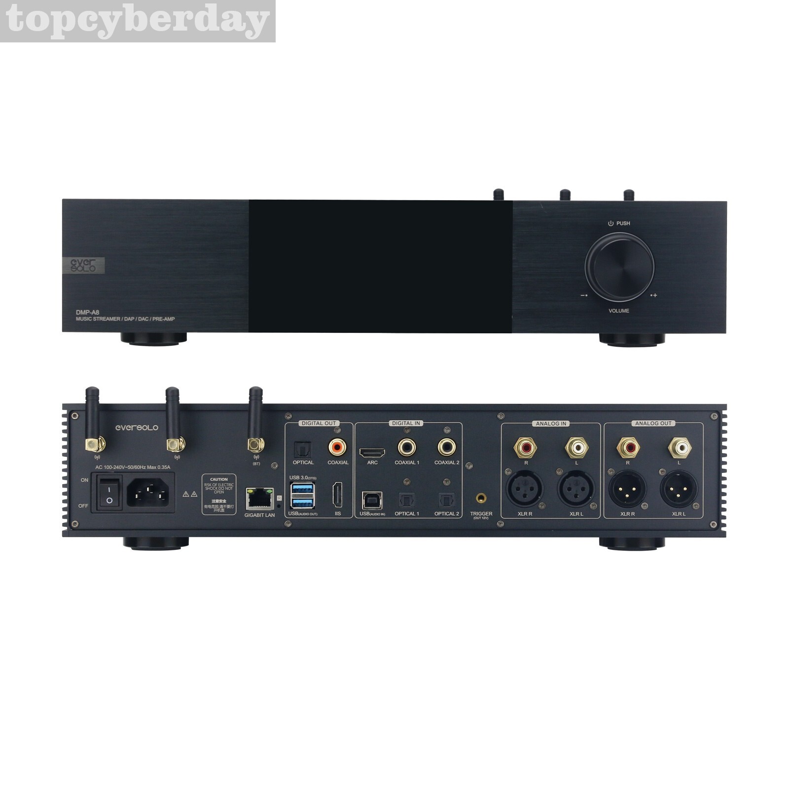 Eversolo DMP-A8 4G+64G Music Streamer DAC QCC5125 Bluetooth 5.0 Receiver 16W