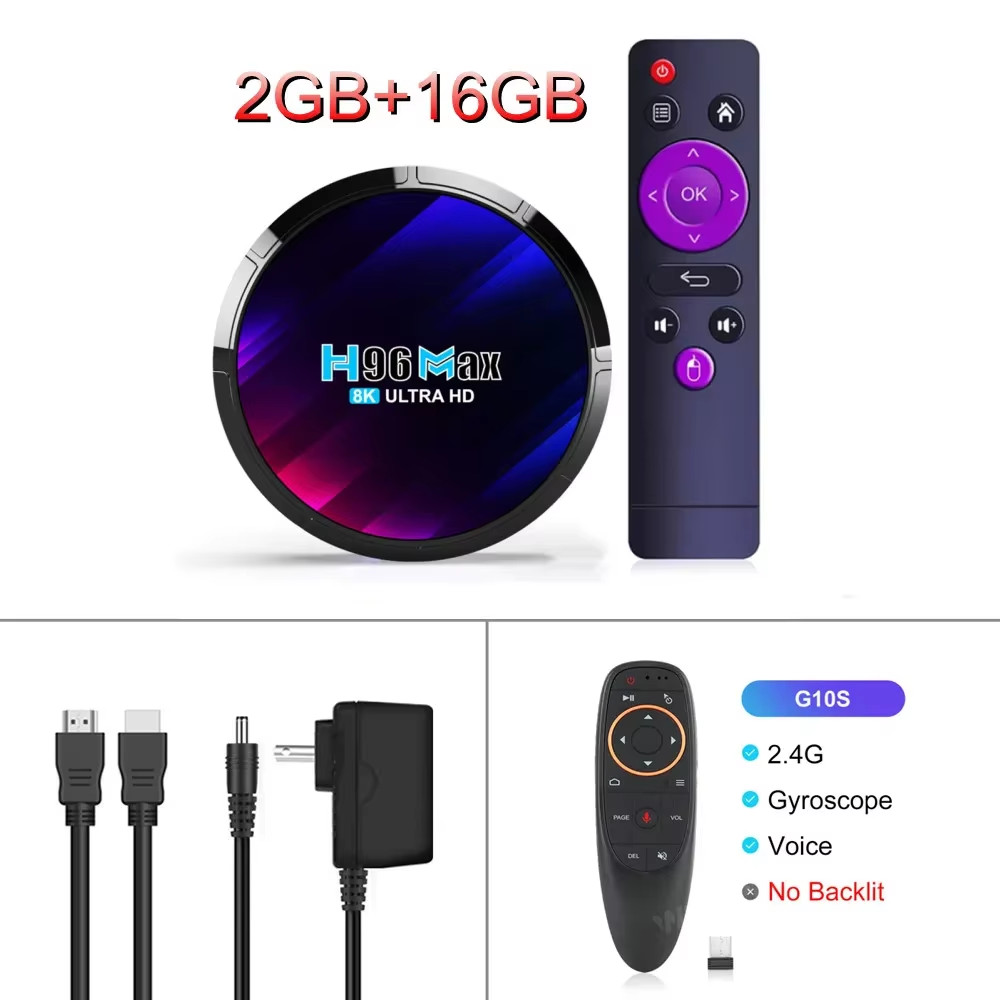 TV Box Android 13 H96 MAX RK3528 Rockchip 3528 Quad Core 8K Media Player Wifi6 B