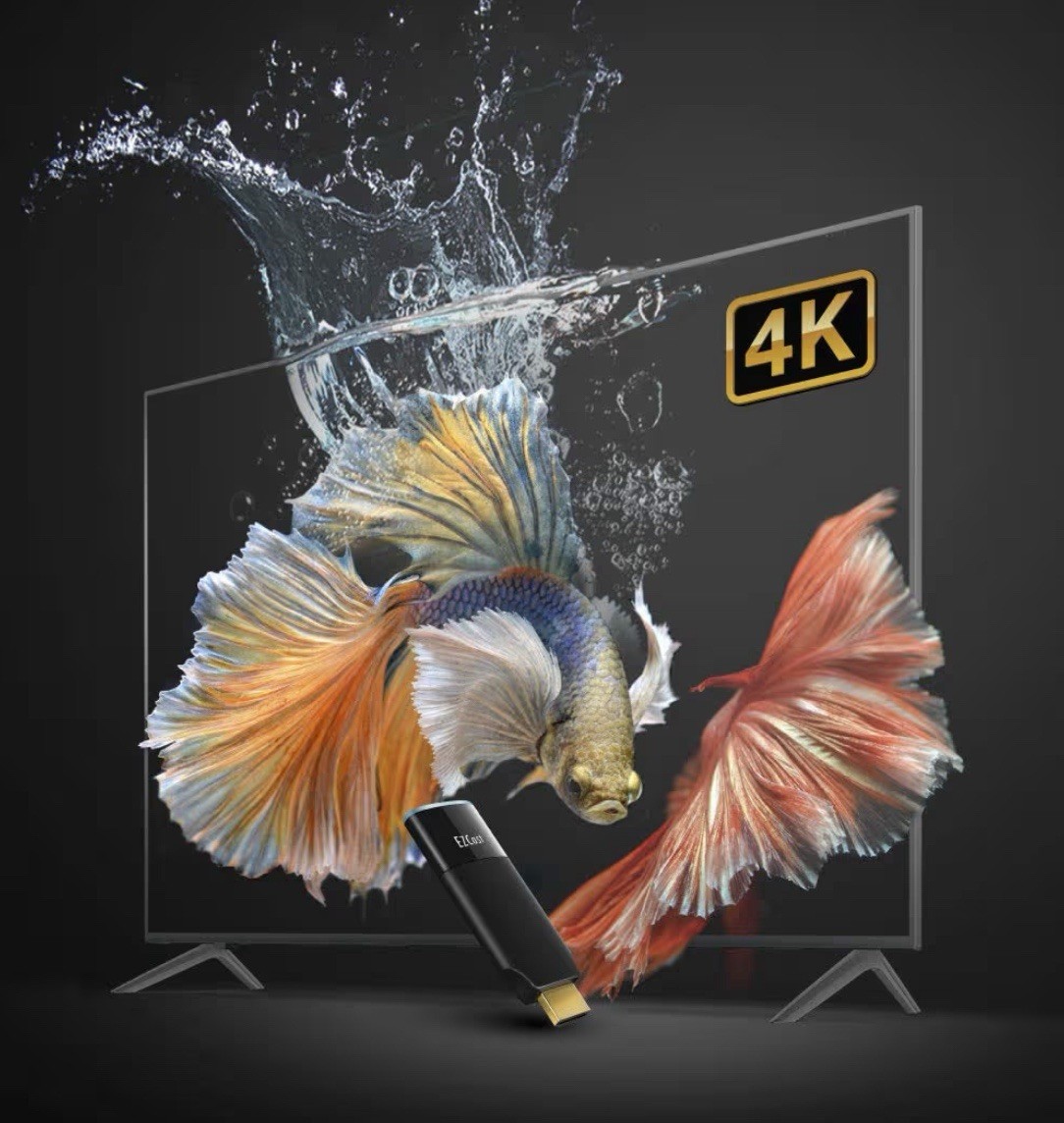 2 Wireless Display Receiver, H.265 decoding, 4K Output, Supports 2.4/5GHZ WiF…