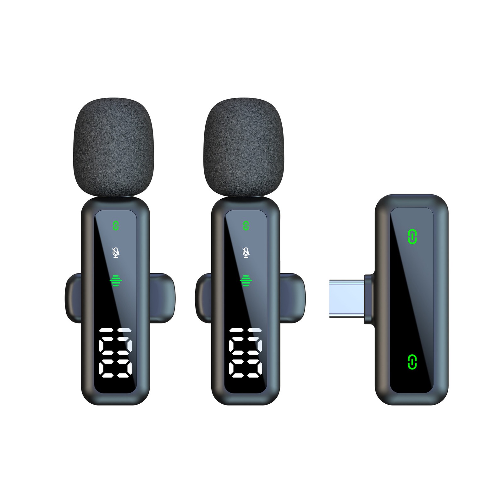 Wireless Lapel Microphone for Outdoor Computer Live Streaming Noise Reduction Un