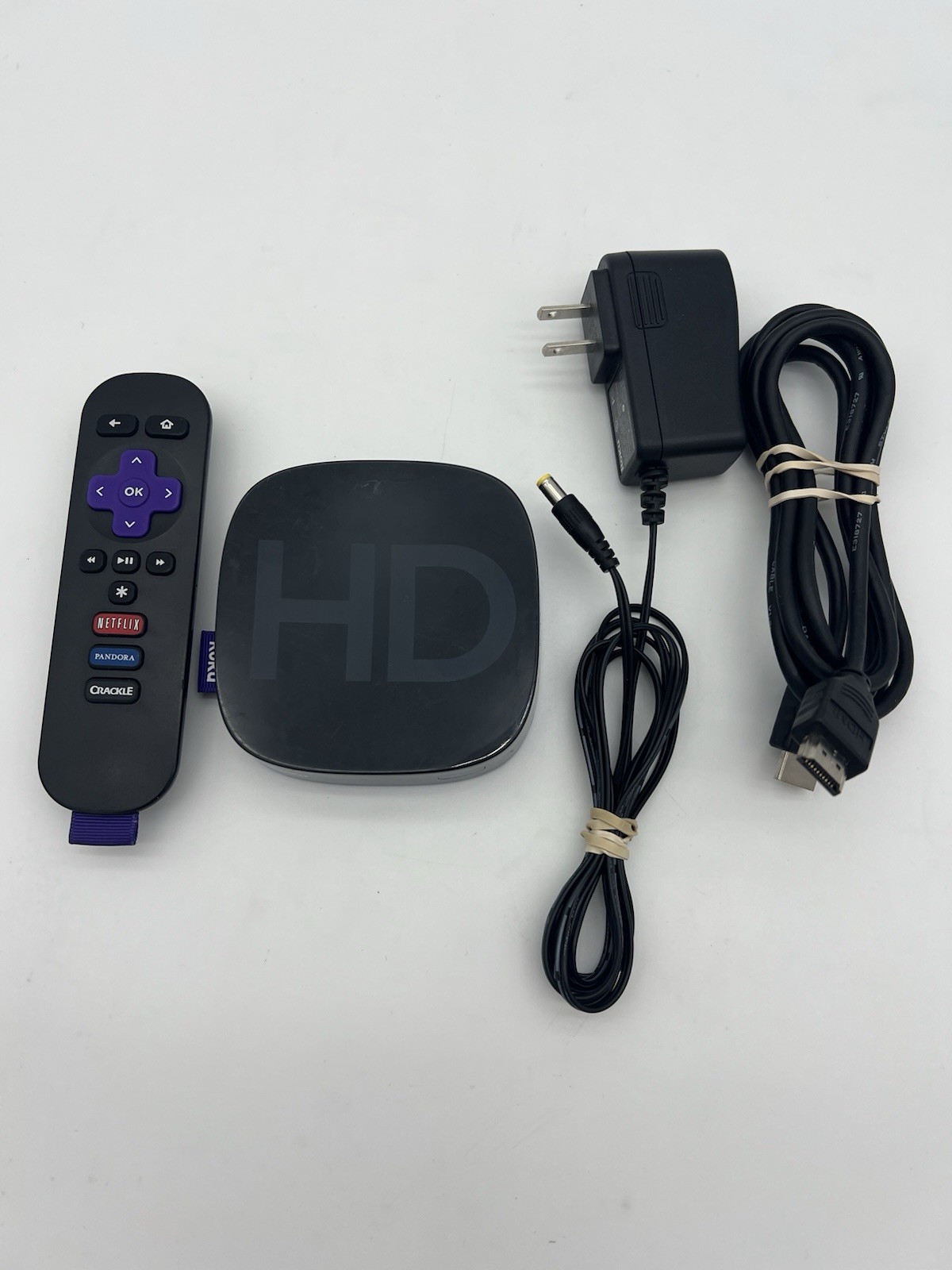 Roku HD Model 2500X Media Streamer With Power Cord, RCA Cable, & Remote