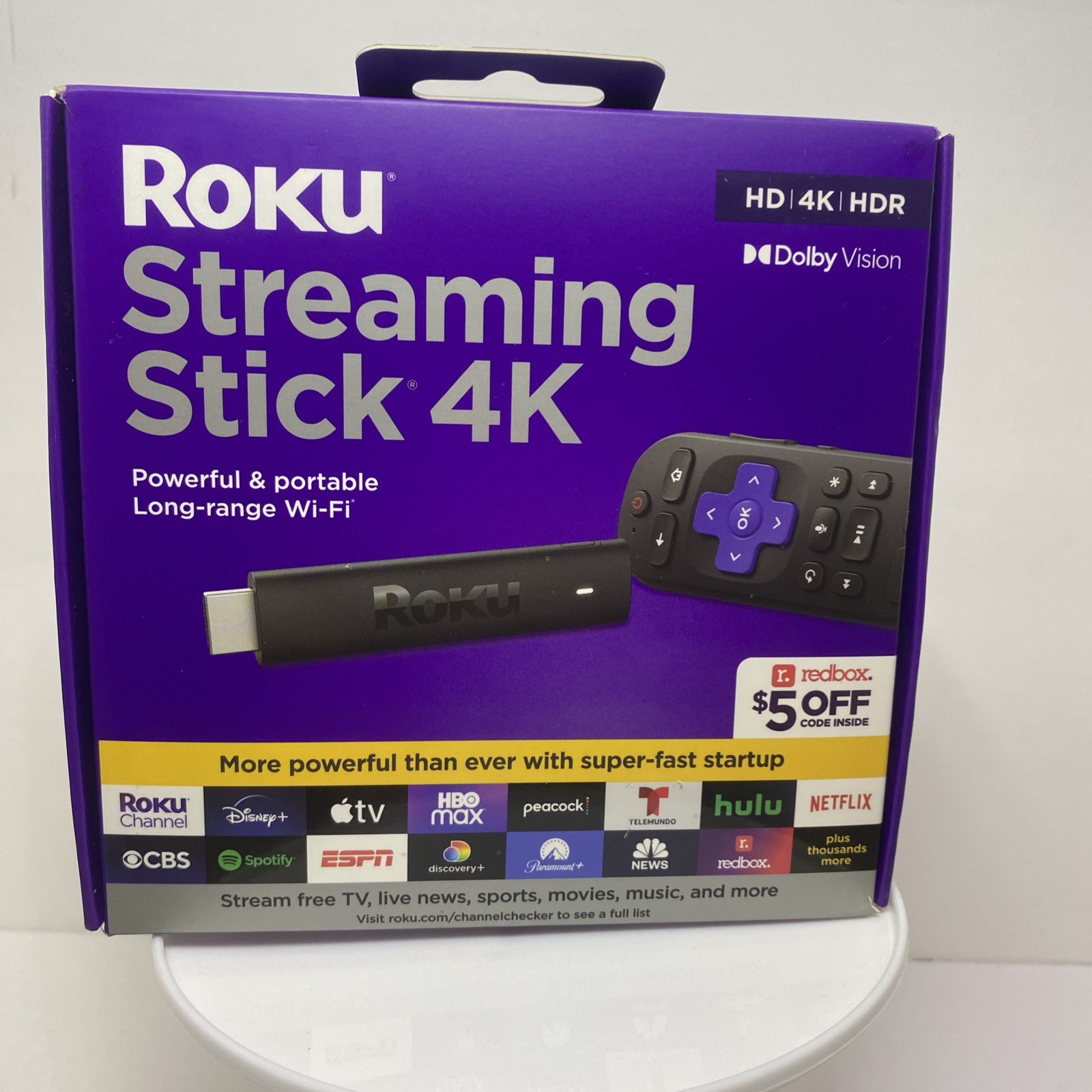Roku Streaming Stick 4K | Streaming Device 4K/HDR/Dolby Vision with Voice Remote