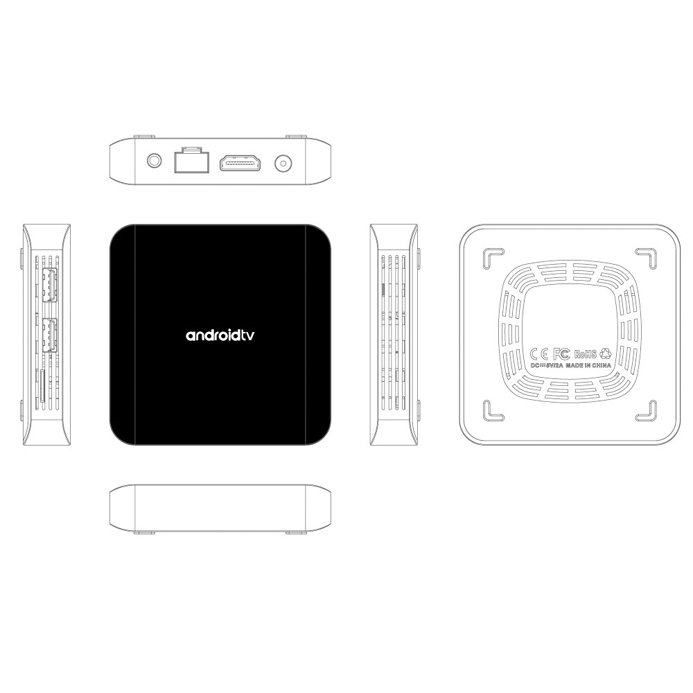 TV98 PLUS Android 14.0 Smart TV Box Quad Core UHD 8K BT5.0 5G WiFi Media Player