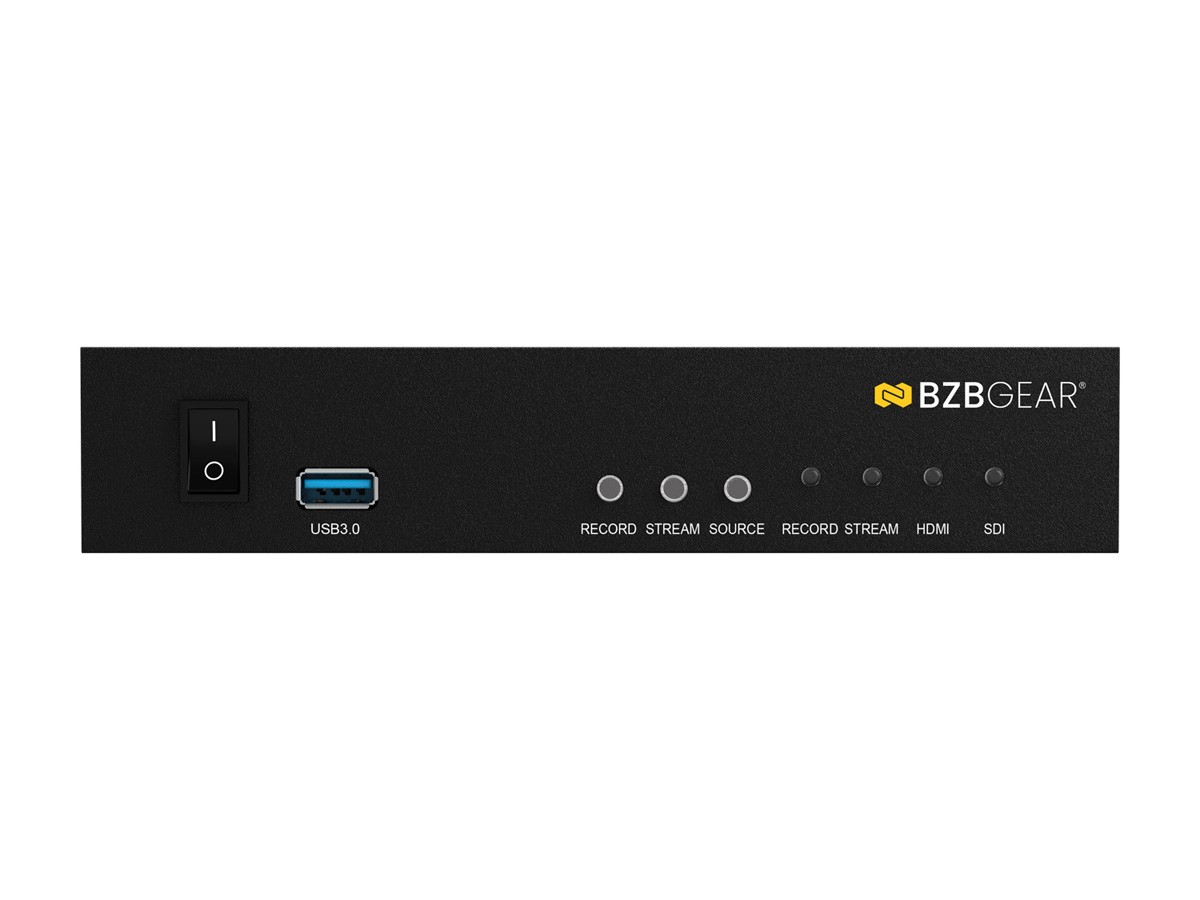 BZBGEAR 1 Channel SDI/HDMI Encoder/Decoder/Recorder w/ Audio/USB 3.0/NDI Support
