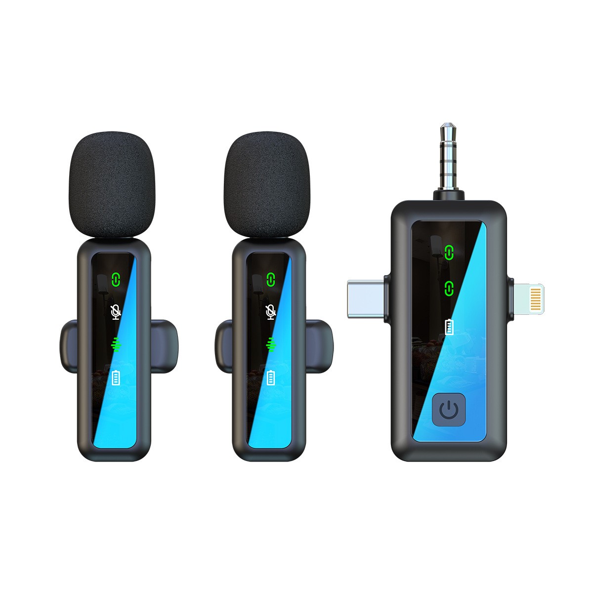 Wireless Lapel Microphone for Outdoor Computer Live Streaming Noise Reduction Un