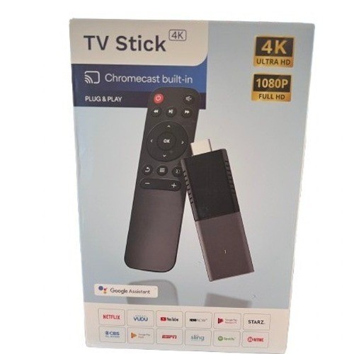 Smart TV Stick 4K Android 14 OS Black New Chromecast Google Assistant 8GB+128G