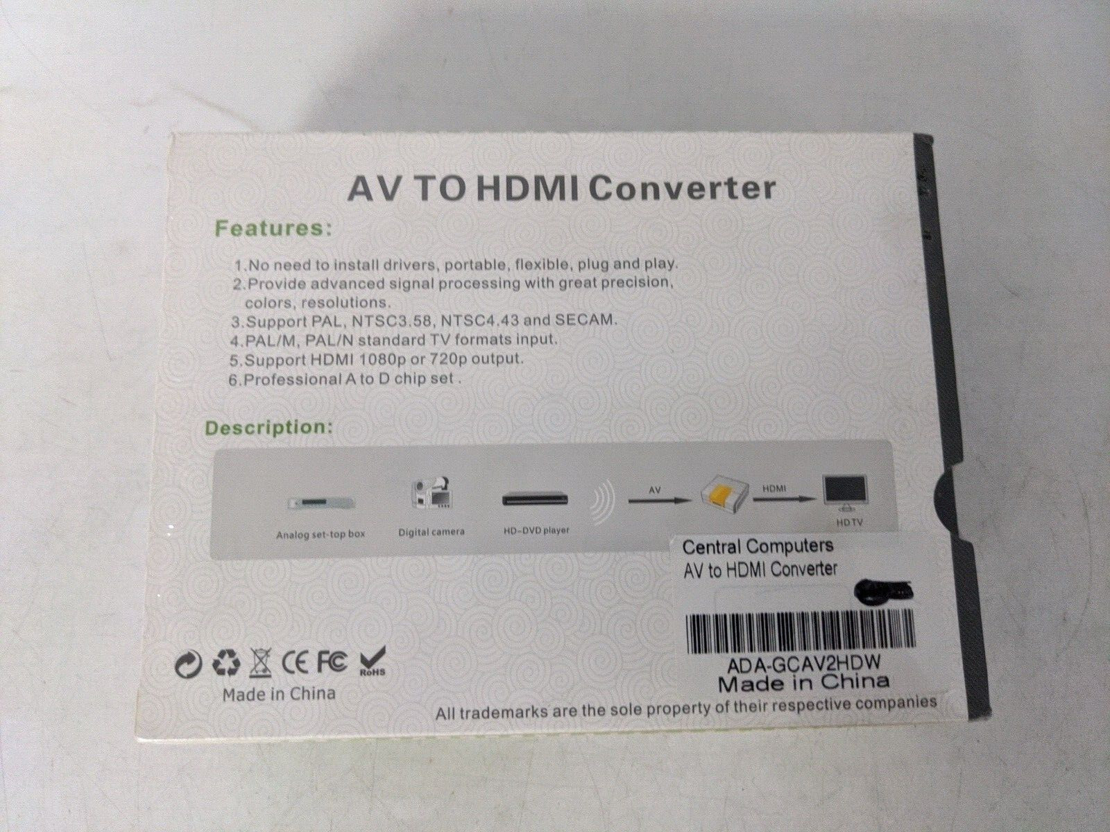 AV TO HDMI MULTIMEDIA CONVERTER 1080P