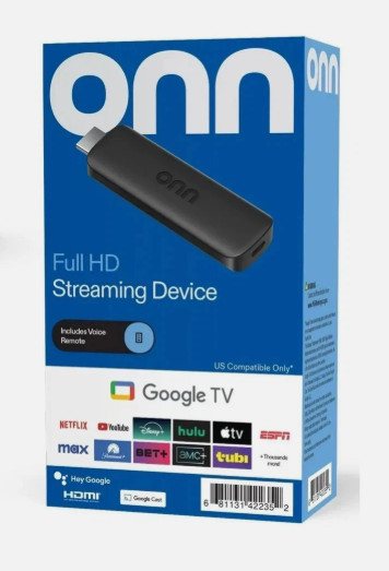 10 Pack – Onn Full HD Streaming Device, Google TV , 8GB Storage, 1.5GB RAM – NEW
